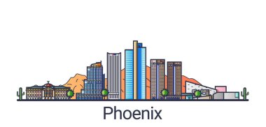 Düz çizgi Phoenix afiş