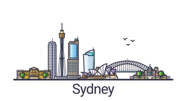 Düz çizgi Sydney afiş