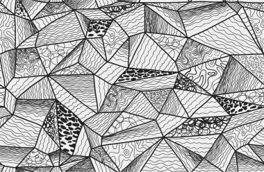 Çokgen zentangle seamless modeli