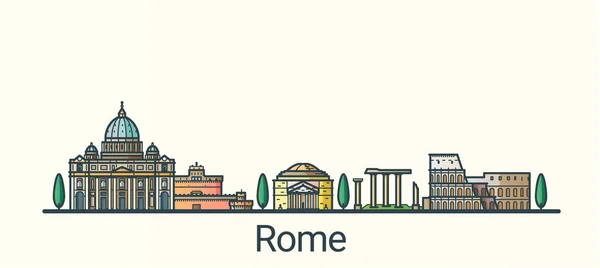 Düz çizgi Roma afiş