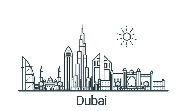 Контур Дубаї банер — стоковий вектор