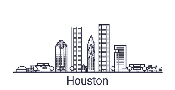 Umriss-Houston-banner — Stockvektor