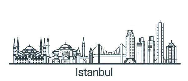 Zarys Istanbul transparent — Wektor stockowy