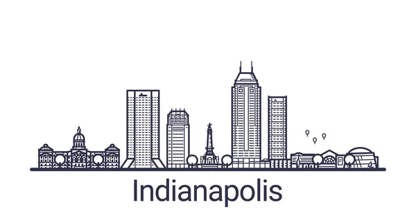 Szerkezeti Indianapolis banner — Stock Vector