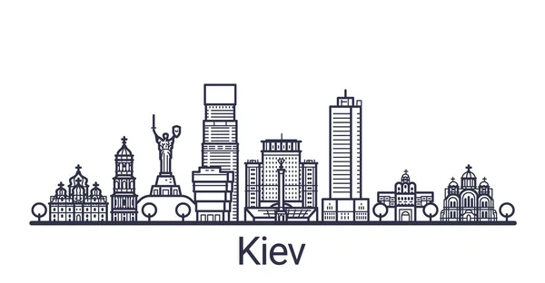 Kontur Kiev banner — Stock vektor