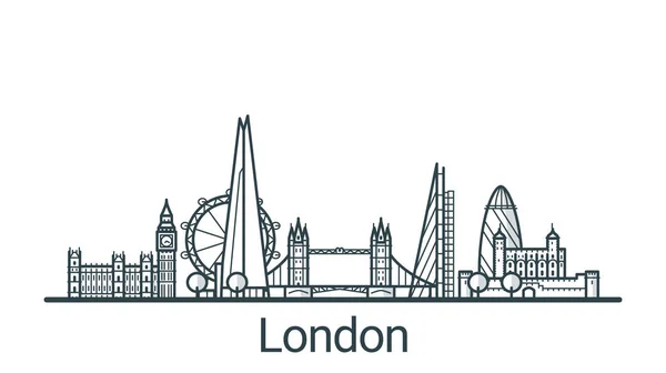 Outline London banner — Stock Vector