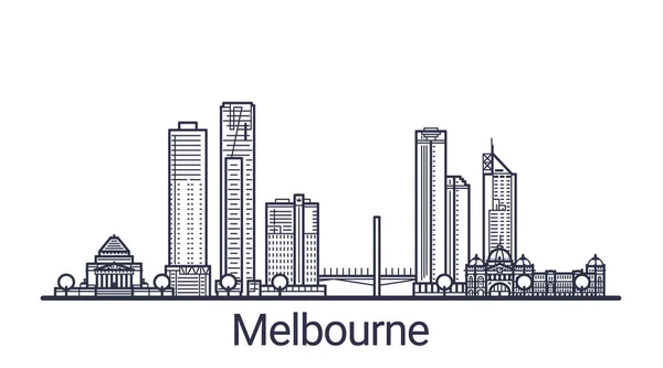 Zarys Melbourne transparent — Wektor stockowy