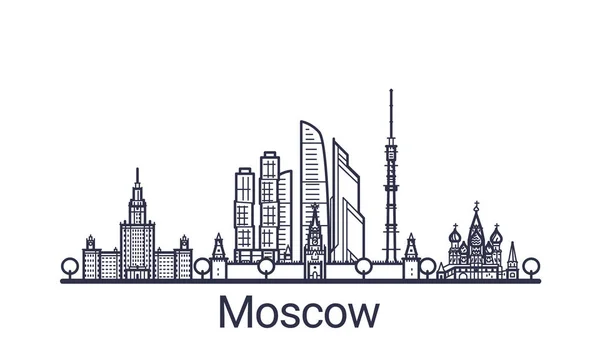 Outline Moscow banner — Stock Vector