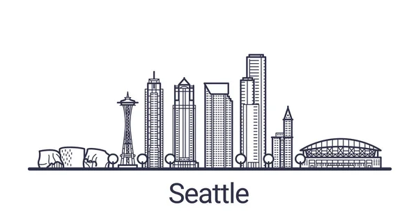 Szerkezeti Seattle banner — Stock Vector