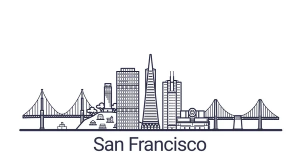 Outline San Francisco banner — Stock Vector