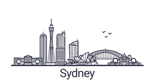 Umriss-Sydney-banner — Stockvektor