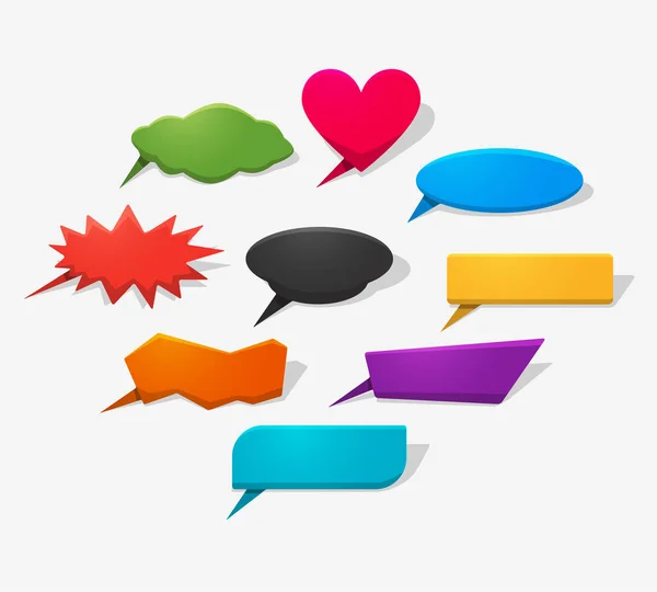 Speech bubbles flat — Stock Vector