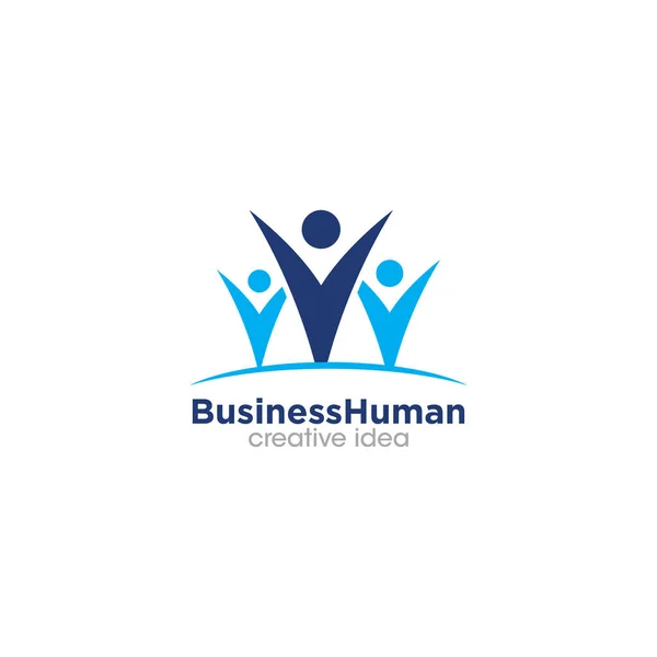 Creative Business People Logo Design Template — Stock Vector