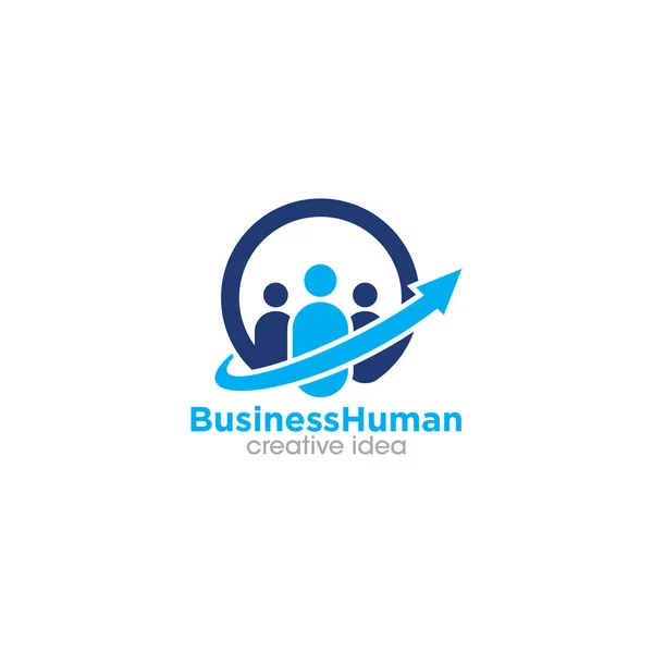 Plantilla Diseño Logotipo Creative Business People — Vector de stock