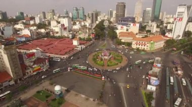 Ben Thanh Ho Chi Minh City Vietnam 'da Drone tarafından