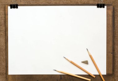 Çizim arka planı. Kağıt, kalem.