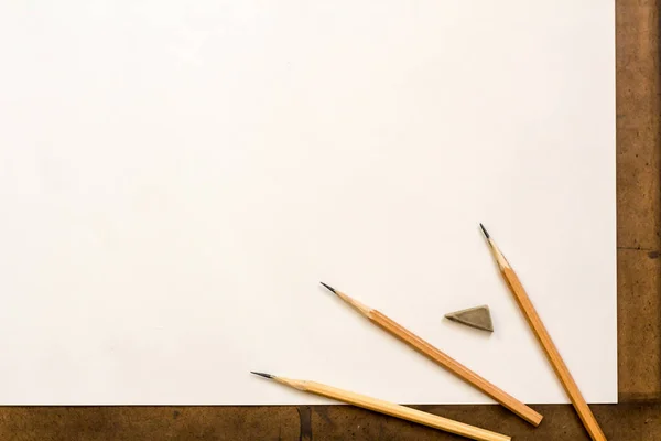 Çizim Arka Planı Kağıt Kalem — Stok fotoğraf