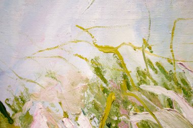 Soyut resim. Büyük kalp krizi arka planı için tuval üzerine yağlar ile boyama.