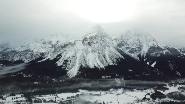 Hegyek Ehrwald Ausztria Lermoos Ski Resort — Stock videók