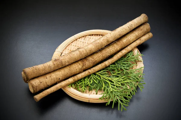 Bardana Lavada Verduras Raiz Japonesas — Fotografia de Stock