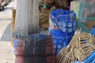 sepetleri salonu yaptı. Orada birçok tür bir bambu yapılmış sepet. Sepeti hasır Tay handmade.it dokuma bambu olduğu için arka plan dokusu. Geleneksel Tay dokuma hasır doku.