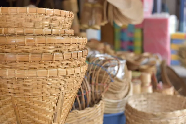 Wooden utensils on market in Thailand