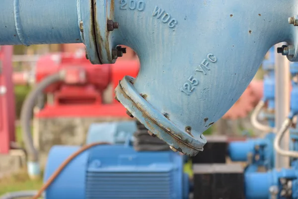 Rohr Ventilsysteme Feuerlöscher Einer Großen Fabrik — Stockfoto