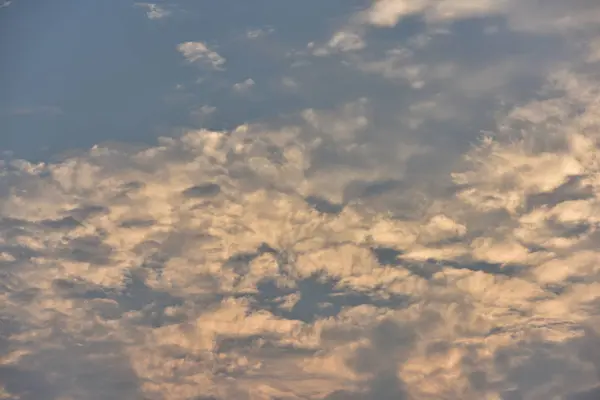 Der Himmel Ist Blau Und Die Wolken Sind Schön Sonnenuntergang — Stockfoto