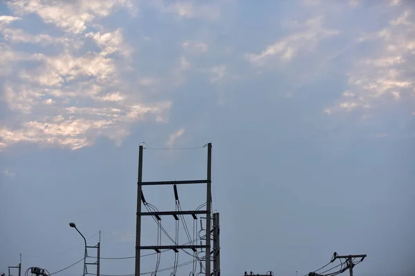 Blauwe Lucht Met Prachtige Wolken — Stockfoto