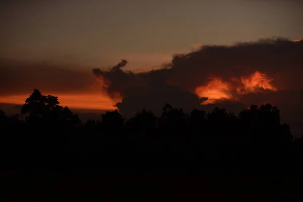 Красивое Небо Золотые Облака Закате Используют Качестве Фонового Изображения — стоковое фото