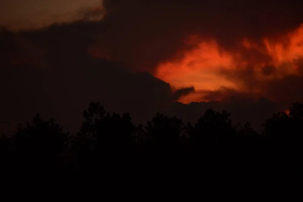 Güzel Gökyüzü Gün Batımı Kullanılan Arka Plan Resmi Olarak Altın — Stok fotoğraf