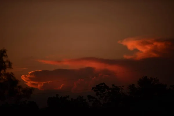 Красивое Небо Золотые Облака Закате Используют Качестве Фонового Изображения — стоковое фото