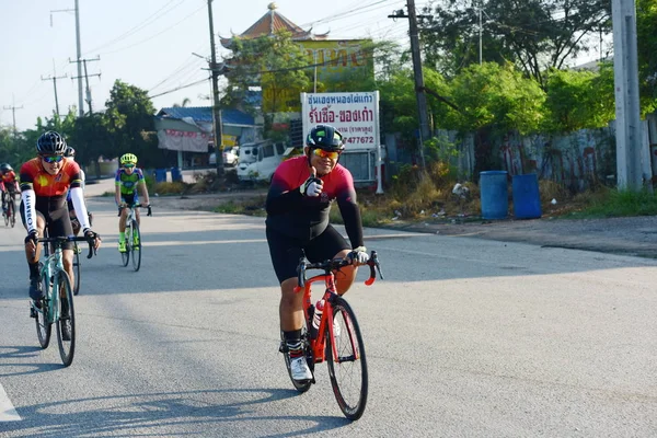 Amatérský Cyklista Který Soutěží Charitativní Program Pro Děti Zrakovým Postižením — Stock fotografie