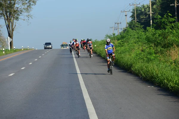 Amateur Cycliste Ils Participent Programme Bienfaisance Pour Les Enfants Ayant — Photo