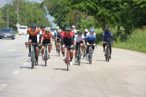 Amatérský Cyklista Který Soutěží Charitativní Program Pro Děti Zrakovým Postižením — Stock fotografie