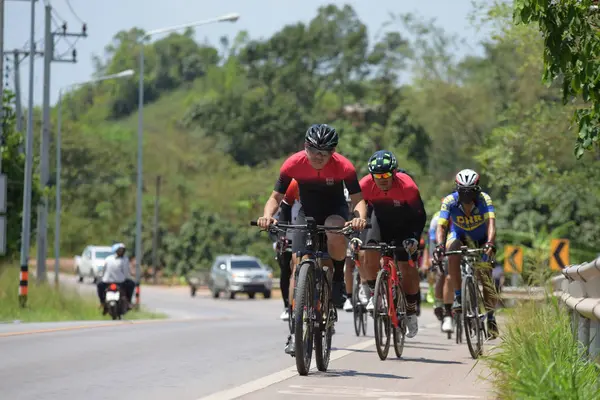 Amateur Cycliste Ils Participent Programme Bienfaisance Pour Les Enfants Ayant — Photo