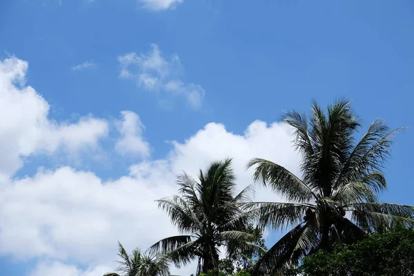 Vista Lago Hay Cielo Con Hermosas Nubes Montañas Verdes Con — Foto de Stock