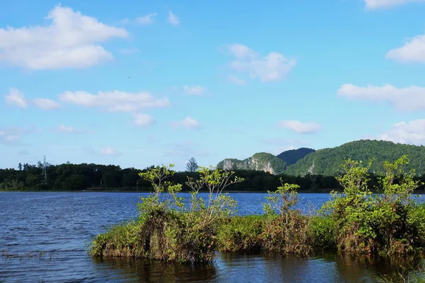 Bela Paisagem Com Rio Tailândia — Fotografia de Stock