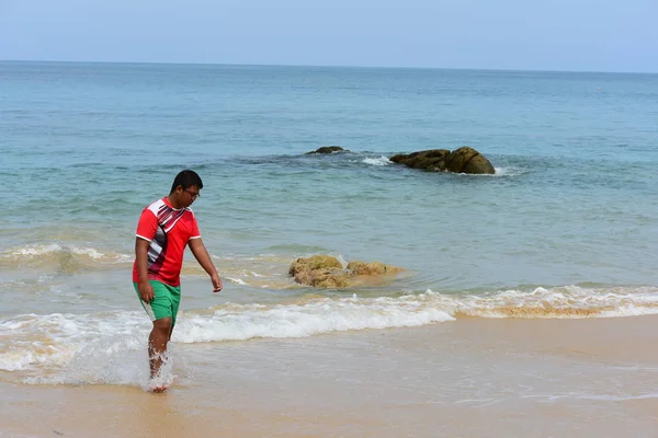 Hermosa Playa Arena Blanca Hermoso Cielo Brillante Del Día — Foto de Stock