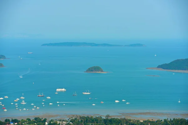 Vista Mar Sky City View Harbor Hermoso Mar Desde Cima —  Fotos de Stock