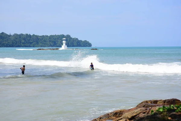 Pantai Yang Indah Pasir Putih Langit Yang Indah Dengan Hari — Stok Foto