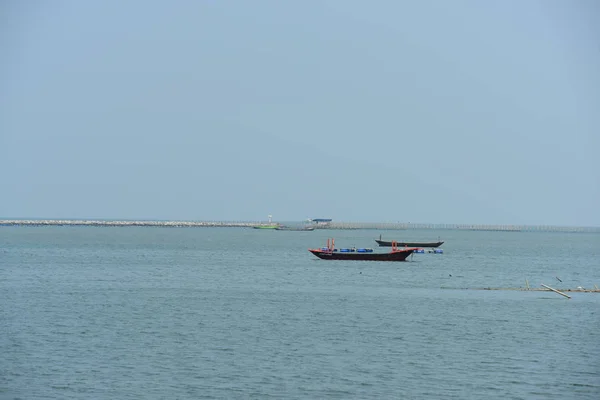 Rybářské Čluny Staré Lodě Rybářský Přístav Chon Buri Thajsko — Stock fotografie