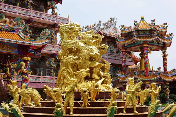 Chinese Art Shrine Thailand Worship People Chonburi Thailand Chinese Sculpture — Stock Photo, Image