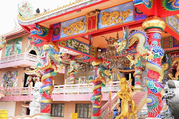 Santuário Arte Chinês Tailândia Adoração Pessoas Chonburi Thailand Escultura Chinesa — Fotografia de Stock