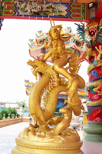 Santuario Arte Cinese Thailandia Culto Delle Persone Chonburi Thailandia Scultura — Foto Stock