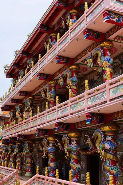 Santuário Arte Chinês Tailândia Adoração Pessoas Chonburi Tailândia Escultura Chinesa — Fotografia de Stock