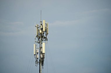 gündoğumu günbatımı iletişim teknoloji ağı, background.silhouette uydu kule Telekom ağ teknolojisi ile Telekom tower.communication anten