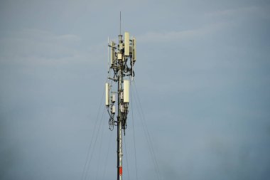 gündoğumu günbatımı iletişim teknoloji ağı, background.silhouette uydu kule Telekom ağ teknolojisi ile Telekom tower.communication anten