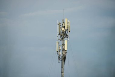 gündoğumu günbatımı iletişim teknoloji ağı, background.silhouette uydu kule Telekom ağ teknolojisi ile Telekom tower.communication anten