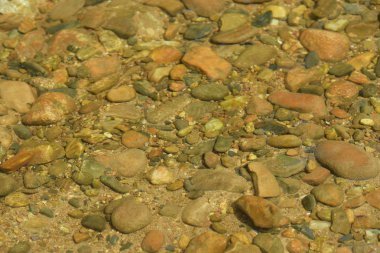 Berrak su akışındaki kayalar Arka plan görüntüsü olarak kullanın.